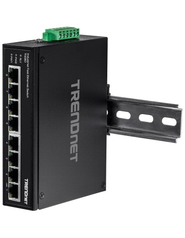 Trendnet TI-E80 switch No administrado Fast Ethernet (10 100) Negro