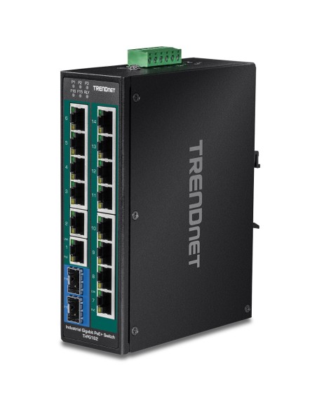 Trendnet TI-PG162 switch No administrado Gigabit Ethernet (10 100 1000) Energía sobre Ethernet (PoE) Negro