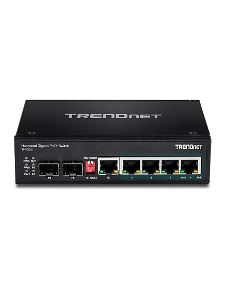 Trendnet TI-PG62 switch No administrado Gigabit Ethernet (10 100 1000) Energía sobre Ethernet (PoE) Negro
