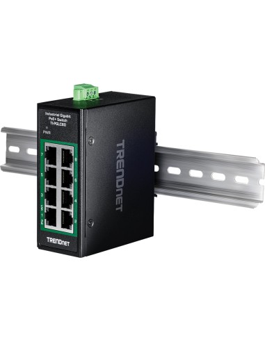 Trendnet TI-PGLC80 switch No administrado Gigabit Ethernet (10 100 1000) Energía sobre Ethernet (PoE) Negro
