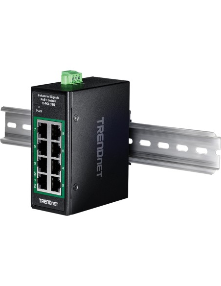Trendnet TI-PGLC80 switch No administrado Gigabit Ethernet (10 100 1000) Energía sobre Ethernet (PoE) Negro