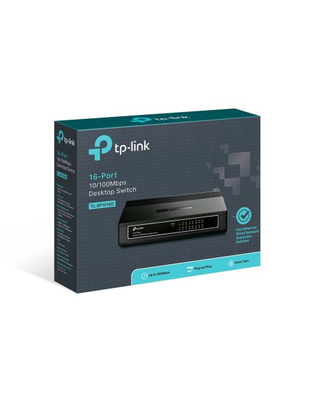 TP-Link TL-SF1016D switch Fast Ethernet (10 100) Negro