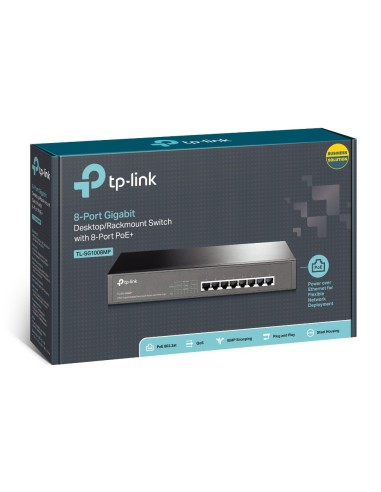 TP-Link TL-SG1008MP switch No administrado Gigabit Ethernet (10 100 1000) Energía sobre Ethernet (PoE) Negro