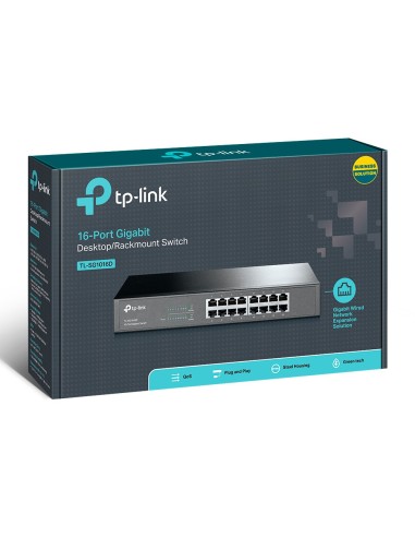 TP-Link TL-SG1016D switch No administrado L2 Gigabit Ethernet (10 100 1000) Negro