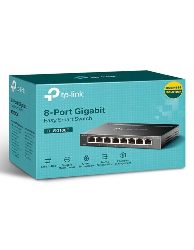 TP-Link TL-SG108E switch Gestionado L2 Gigabit Ethernet (10 100 1000) Negro