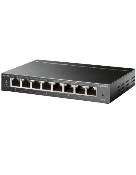 TP-Link TL-SG108PE switch Gestionado L2 Gigabit Ethernet (10 100 1000) Energía sobre Ethernet (PoE) Negro
