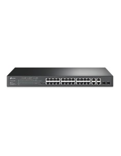 TP-Link JetStream TL-SL2428P switch Gestionado L2 Fast Ethernet (10 100) Energía sobre Ethernet (PoE) 1U Negro