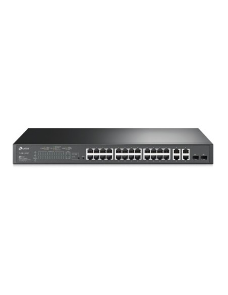 TP-Link JetStream TL-SL2428P switch Gestionado L2 Fast Ethernet (10 100) Energía sobre Ethernet (PoE) 1U Negro