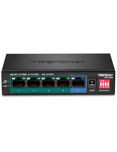 Trendnet TPE-LG50 switch No administrado Gigabit Ethernet (10 100 1000) Energía sobre Ethernet (PoE) Negro