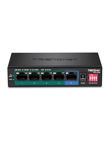 Trendnet TPE-LG50 switch No administrado Gigabit Ethernet (10 100 1000) Energía sobre Ethernet (PoE) Negro