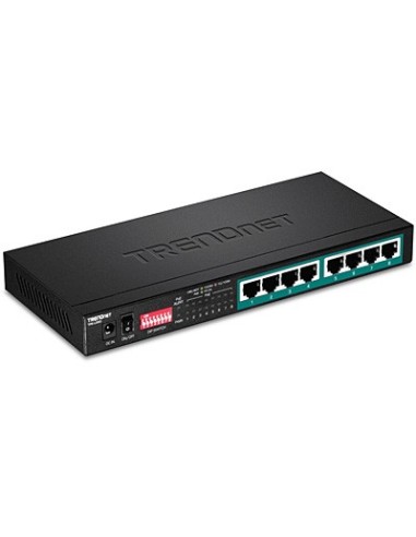 Trendnet TPE-LG80 switch No administrado Gigabit Ethernet (10 100 1000) Energía sobre Ethernet (PoE) Negro