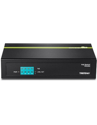 Trendnet TPE-S50 switch No administrado L2 Fast Ethernet (10 100) Energía sobre Ethernet (PoE) Negro
