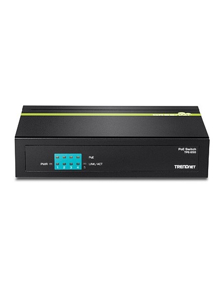 Trendnet TPE-S50 switch No administrado L2 Fast Ethernet (10 100) Energía sobre Ethernet (PoE) Negro