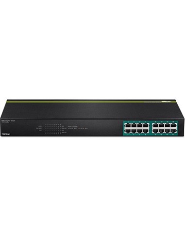 Trendnet TPE-TG160G switch No administrado L2 Gigabit Ethernet (10 100 1000) Energía sobre Ethernet (PoE) 1U Negro