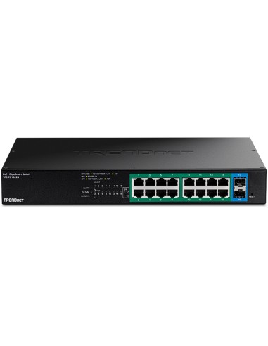 Trendnet TPE-TG182ES switch Gestionado Gigabit Ethernet (10 100 1000) Energía sobre Ethernet (PoE) Negro