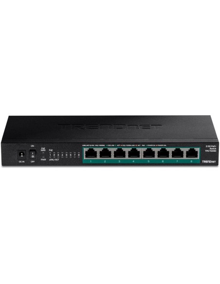 Trendnet TPE-TG380 switch No administrado 2.5G Ethernet (100 1000 2500) Energía sobre Ethernet (PoE) Negro