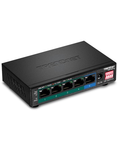 Trendnet TPE-TG51G switch Gigabit Ethernet (10 100 1000) Energía sobre Ethernet (PoE) Negro