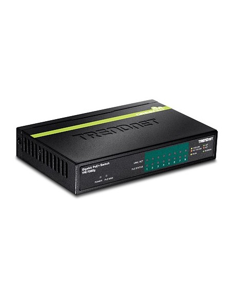 Trendnet TPE-TG82G switch No administrado Gigabit Ethernet (10 100 1000) Energía sobre Ethernet (PoE) Negro
