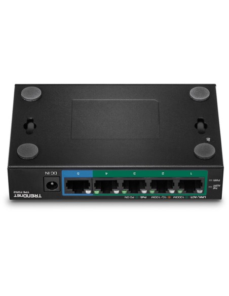 Trendnet TPE-TG52 switch No administrado Gigabit Ethernet (10 100 1000) Energía sobre Ethernet (PoE) Negro