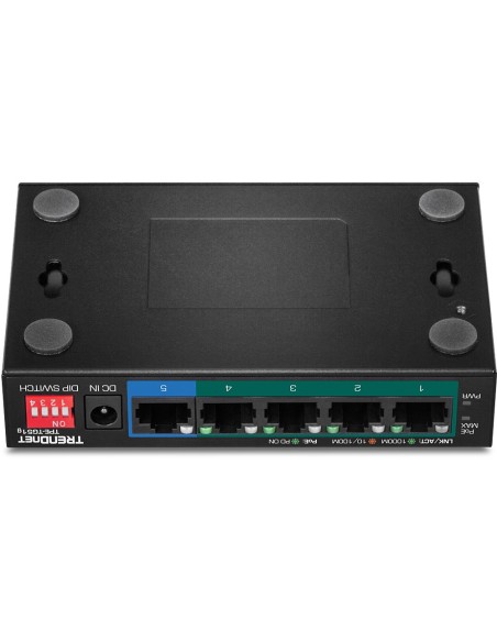 Trendnet TPE-TG51G switch Gigabit Ethernet (10 100 1000) Energía sobre Ethernet (PoE) Negro