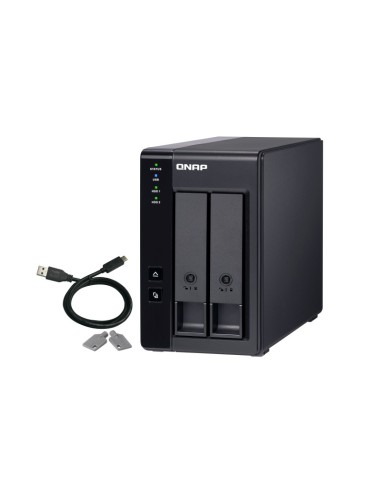 QNAP TR-002 caja para disco duro externo Carcasa de disco duro SSD Negro 2.5 3.5"