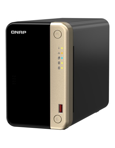 QNAP TS-264 NAS Torre Intel® Celeron® N5095 8 GB 0 TB QNAP QTS Negro, Oro