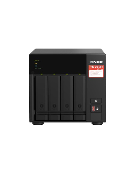 QNAP TS-473A + QSW-1105-5T Bundle Pack NAS Torre Ryzen Embedded V1500B 8 GB DDR4 0 TB QNAP Turbo System Negro