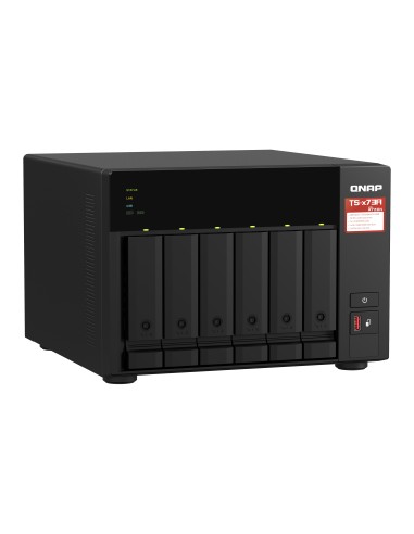 QNAP TS-673A NAS Torre Ryzen Embedded V1500B 8 GB DDR4 0 TB QNAP Turbo System Negro