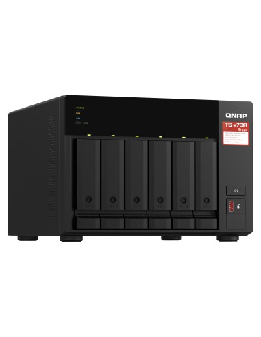 QNAP TS-673A NAS Torre Ryzen Embedded V1500B 8 GB DDR4 0 TB QNAP Turbo System Negro