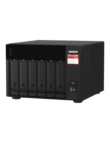 QNAP TS-673A NAS Torre Ryzen Embedded V1500B 8 GB DDR4 0 TB QNAP Turbo System Negro