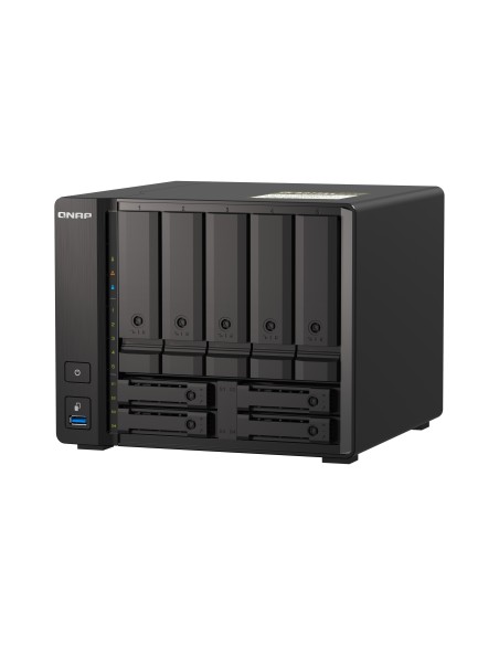 QNAP TS-H973AX NAS Torre Ryzen Embedded V1500B 8 GB DDR4 0 TB QuTS hero Negro