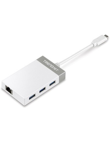 Trendnet TUC-ETGH3 base para portátil y replicador de puertos USB 3.2 Gen 1 (3.1 Gen 1) Type-C Gris, Blanco