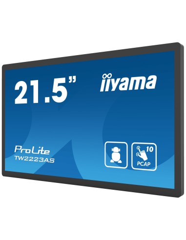 iiyama TW2223AS-B2 pantalla de señalización Panel plano interactivo 54,6 cm (21.5") Wifi 400 cd   m² Full HD Negro Pantalla