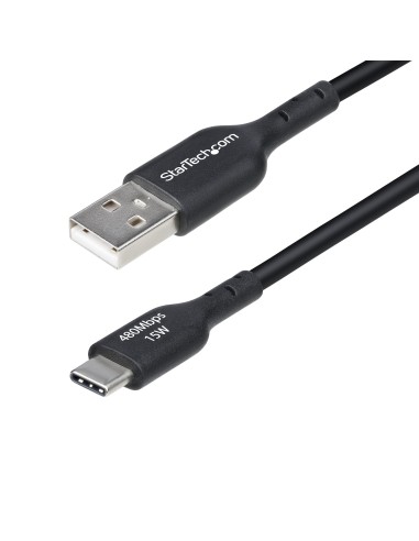 StarTech.com Cable de Carga USB-A a USB-C de 2m - Cable de Carga USB Tipo C - Carga Rápida de 3A - Cable de Transferencia de