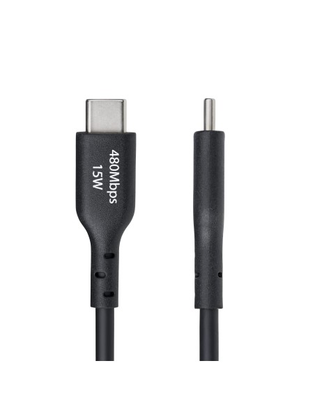 StarTech.com Cable de Carga USB-A a USB-C de 2m - Cable de Carga USB Tipo C - Carga Rápida de 3A - Cable de Transferencia de