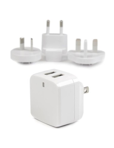 StarTech.com Cargador de Pared USB de 2 Puertos para Tablets Smartphones - Cargador Blanco de Alta Potencia para Viajes