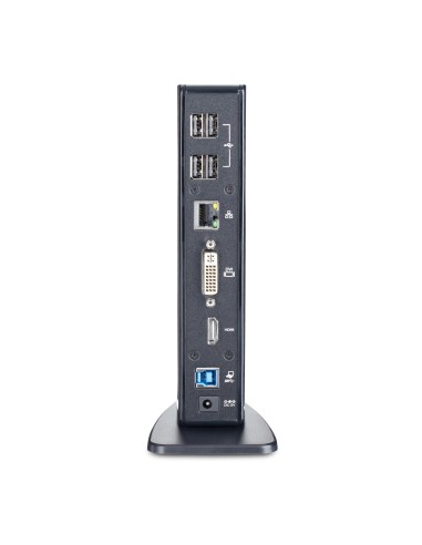 StarTech.com Docking Station USB 3.0 de 2 Monitores para Portátil - HDMI y DVI VGA - Hub Ladrón 6x USB-A - GbE - Audio -
