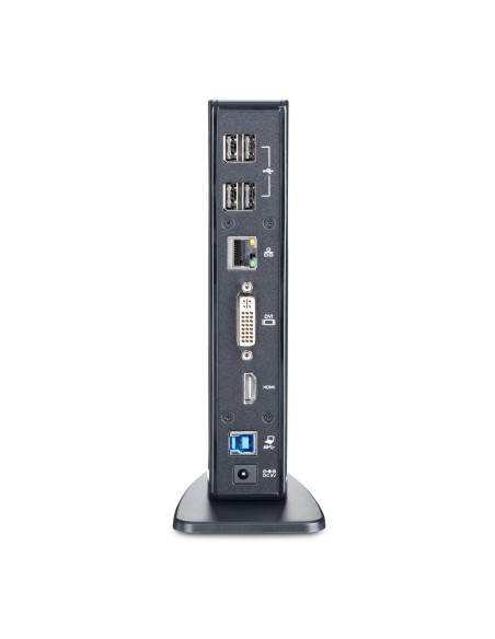 StarTech.com Docking Station USB 3.0 de 2 Monitores para Portátil - HDMI y DVI VGA - Hub Ladrón 6x USB-A - GbE - Audio -