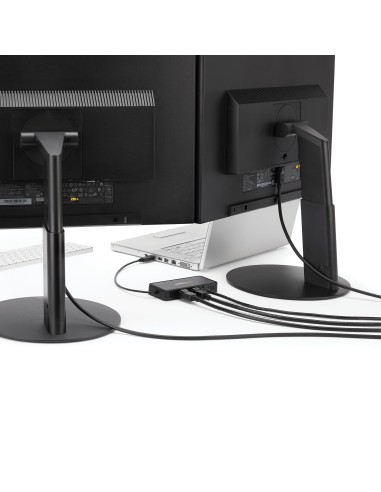 StarTech.com Mini Dock USB 3.0 - Docking Station USB-A para 2 Monitores - DisplayPort 4K de 60Hz y Red Ethernet Gigabit - con