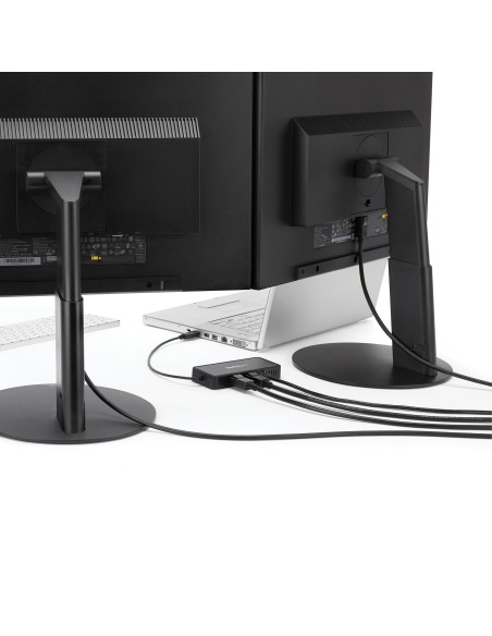 StarTech.com Mini Dock USB 3.0 - Docking Station USB-A para 2 Monitores - DisplayPort 4K de 60Hz y Red Ethernet Gigabit - con