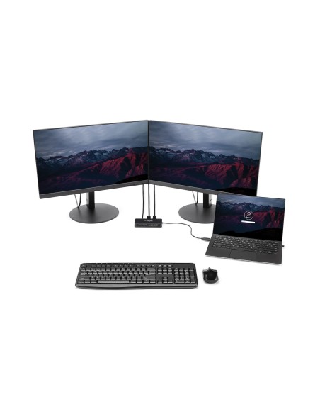 StarTech.com Mini Dock USB 3.0 - Docking Station USB-A para 2 Monitores - DisplayPort 4K de 60Hz y Red Ethernet Gigabit - con