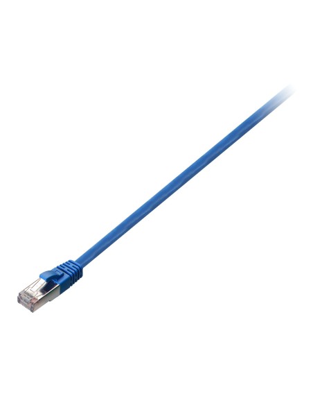V7 Cable azul Cat6 blindado (STP) con conector RJ45 macho a RJ45 macho 2m 6.6ft