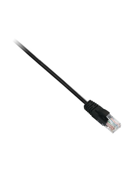 V7 Cable negro Cat6 no blindado (UTP) con conector RJ45 macho a RJ45 macho 3m 10ft