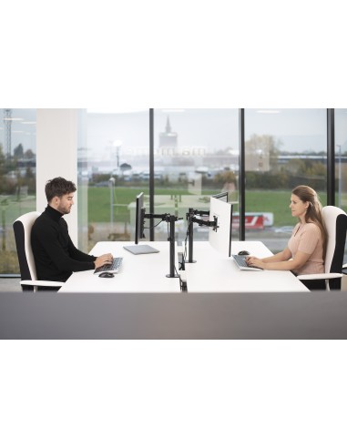 Vision VFM-DPD2B soporte para monitor 68,6 cm (27") Escritorio Negro