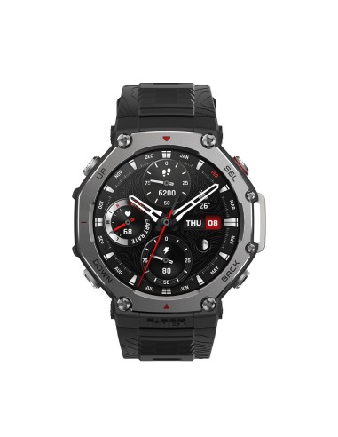 Amazfit T-Rex 3 3,81 cm (1.5") AMOLED 48.5 mm Digital 480 x 480 Pixeles Pantalla táctil Negro Wifi GPS (satélite)