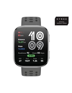 Amazfit Bip 6 Charcoal 5 cm (1.97") AMOLED Digital 390 x 450 Pixeles Pantalla táctil Plata GPS (satélite)