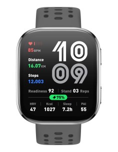 Amazfit Bip 6 Charcoal 5 cm (1.97") AMOLED Digital 390 x 450 Pixeles Pantalla táctil Plata GPS (satélite) 2