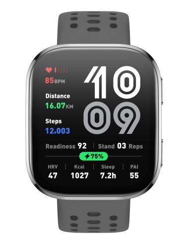 Amazfit Bip 6 Charcoal 5 cm (1.97") AMOLED Digital 390 x 450 Pixeles Pantalla táctil Plata GPS (satélite)