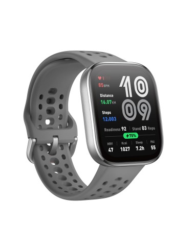 Amazfit Bip 6 Charcoal 5 cm (1.97") AMOLED Digital 390 x 450 Pixeles Pantalla táctil Plata GPS (satélite)