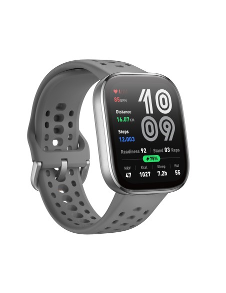 Amazfit Bip 6 Charcoal 5 cm (1.97") AMOLED Digital 390 x 450 Pixeles Pantalla táctil Plata GPS (satélite)